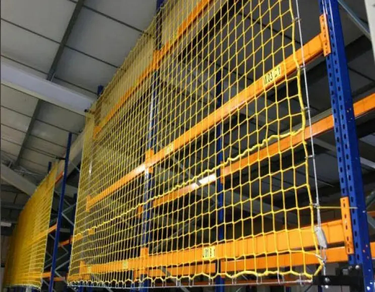 Fall protection net for shelving, 45 mm mesh