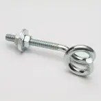 Curled hook with double nut and washer 90 mm - cod.AN0472D