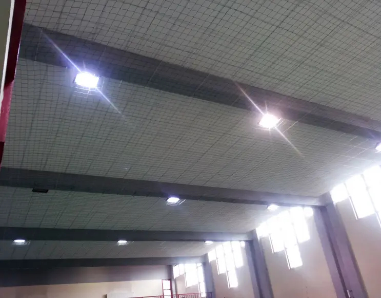 Gym false ceiling protection net