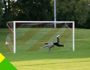 Dual colour, yellow and green five-a-side football net - cod.CL0028GV