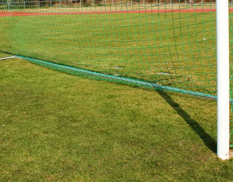 Rear base net holder for 6 metre football goals