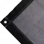 Tearproof polyethylene tarpaulin box cover, 170 gr/sq.m Black. Standard round eyelets 17mm - cod.CMPH170N-17T
