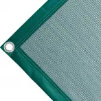 Polyethylene tarpaulin box cover, 170 gr/sq.m Green. Round eyelets 40 mm - cod.CMBV170V-40T