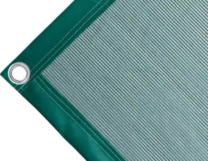 Polyethylene tarpaulin box cover, 170 gr/sq.m Green. Round eyelets 40 mm  - cod.CMBV170V-40T
