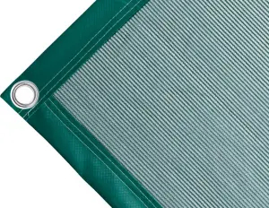 Polyethylene tarpaulin box cover, 170 gr/sq.m Green. Round eyelets 40 mm - cod.CMBV170V-40T