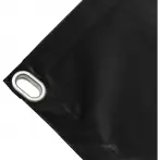 High-strength PVC tarpaulin box cover, 650g/sq.m Black. Eyelets 40x20 mm - cod.CMPVCN-40O