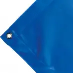 High-strength PVC tarpaulin box cover, 650g/sq.m Waterproof. Blue. Standard eyelet 17 mm - cod.CMPVCBL-17T