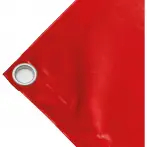 High-strength PVC tarpaulin box cover, 650g/sq.m Waterproof. Red. Eyelets 40 mm - cod.CMPVCR-40T