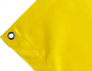 High-strength PVC tarpaulin box cover, 650g/sq.m Waterproof. Yellow. Standard eyelet 17 mm - cod.CMPVCG-17T