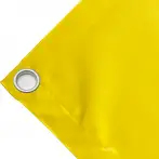 High-strength PVC tarpaulin box cover, 650g/sq.m Waterproof. Yellow. Eyelets 40 mm - cod.CMPVCG-40T