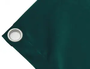 High-strength PVC tarpaulin box cover, 650g/sq.m Waterproof. Green. Eyelets 40 mm - cod.CMPVCV-40T