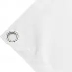 High-strength PVC tarpaulin box cover, 650g/sq.m Waterproof. White. Eyelet 40 mm - cod.CMPVCB-40T