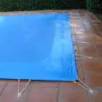 Swimming pool covering tarpaulin in PVC 400 gr, with eyelets - cod.PI400