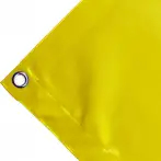 High-strength PVC tarpaulin box cover, 650g/sq.m Waterproof. Yellow. Round eyelets 23 mm - cod.CMPVCG-23T