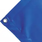 High-strength PVC tarpaulin box cover, 650g/sq.m Waterproof. Blue. Round eyelets 23 mm  - cod.CMPVCBL-23T