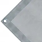 High-strength PVC tarpaulin box cover, 280g/sq.m  Microperforated sheet, not waterproof.  Grey. Eyelets 23 mm - cod.CMHSK-23T
