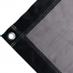 Tearproof polyethylene tarpaulin cover, 200 gr/sq.m Black. Round eyelets 23 mm - cod.CMPH200N-23T