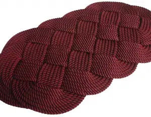 Hand woven rope doormat. Solid color. Ischia model - cod.ZB580ABD