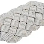 53/5000 Hand woven rope doormat.  Capri model - cod.ZB580ACN