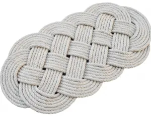 53/5000 Hand woven rope doormat.  Capri model - cod.ZB580ACN