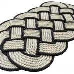 Hand woven rope doormat. Vulcano model - cod.ZB583CN
