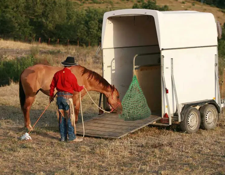 Hay nets for trailer