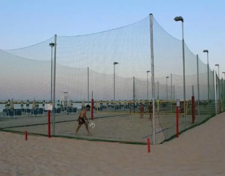 Green color volleyball fence net