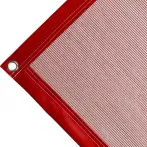 Polyethylene tarpaulin box cover, 170 gr/sq.m Red. Standard round eyelets 17 mm - cod.CMBV170R-17T