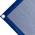 Tearproof polyethylene tarpaulin box cover, 170 gr/sq.m blue. Round eyelets 40 mm - cod.CMBV170B-40T