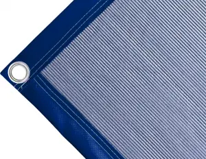Tearproof polyethylene tarpaulin box cover, 170 gr/sq.m blue. Round eyelets 40 mm - cod.CMBV170B-40T