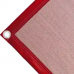 Tearproof polyethylene tarpaulin box cover, 170 gr/sq.m red. Round eyelets 40 mm - cod.CMBV170R-40T