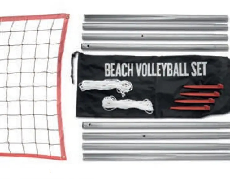 Beach volleyball set with bag