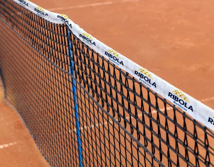Professional tennis net with personalized print