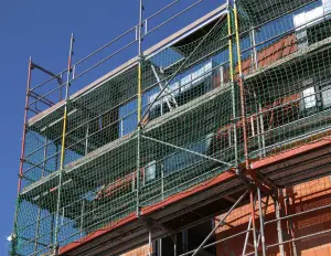 Anti fall net people for scaffolding and top floor scaffold certified EN1263-1 type U vertical - cod.AN0403-U