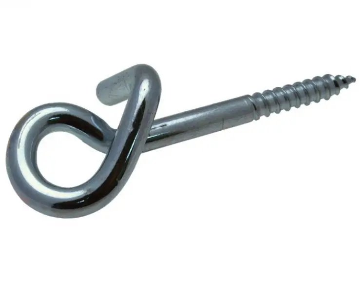 Semi-curl wood thread hook