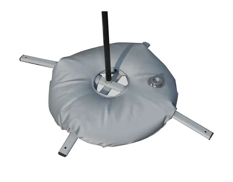 Cross base with lifebuoy weight