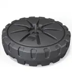 Wheel-shaped base in rigid plastic - cod.BAS7