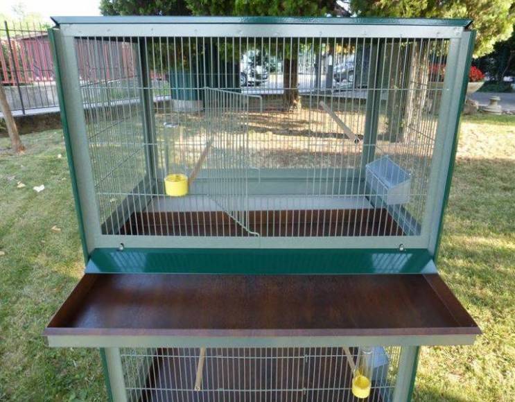 Rectangular aviary size cm 70x50x135 h flat roof