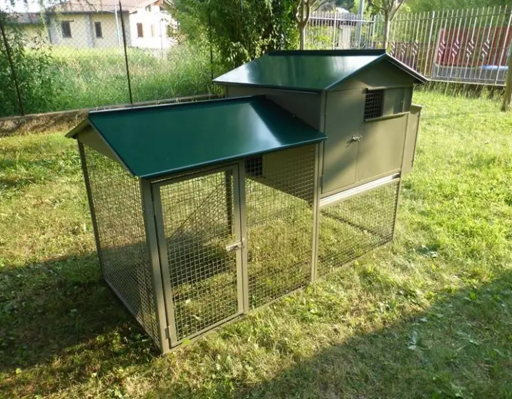 Two-storey chicken coop cm 150x70x107 cm h.