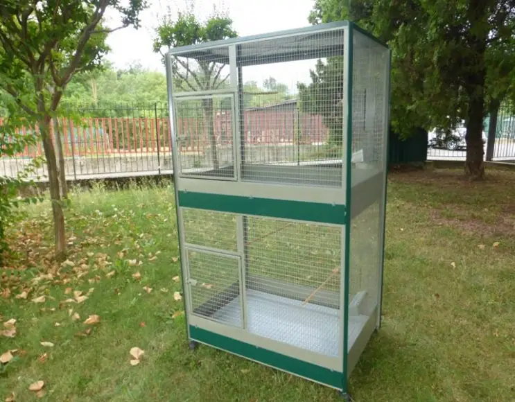 Indoor aviary cage for birds cm 105x75x180 h. split horizontally