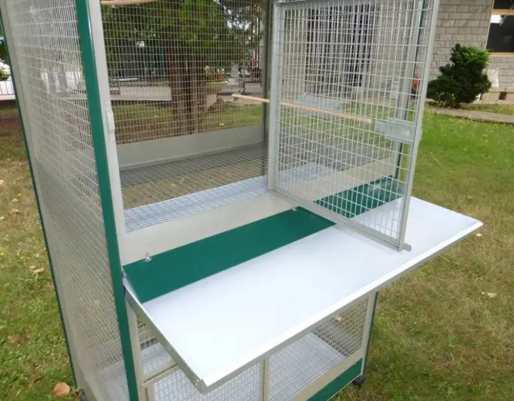 Indoor aviary cage for birds cm 105x75x180 h. split horizontally