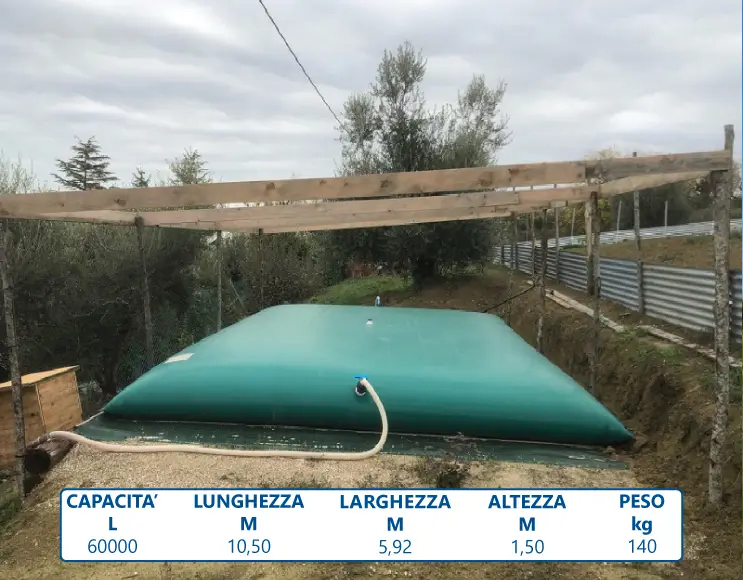 Flexible tanks for drinking water storage (test report / material certification available)