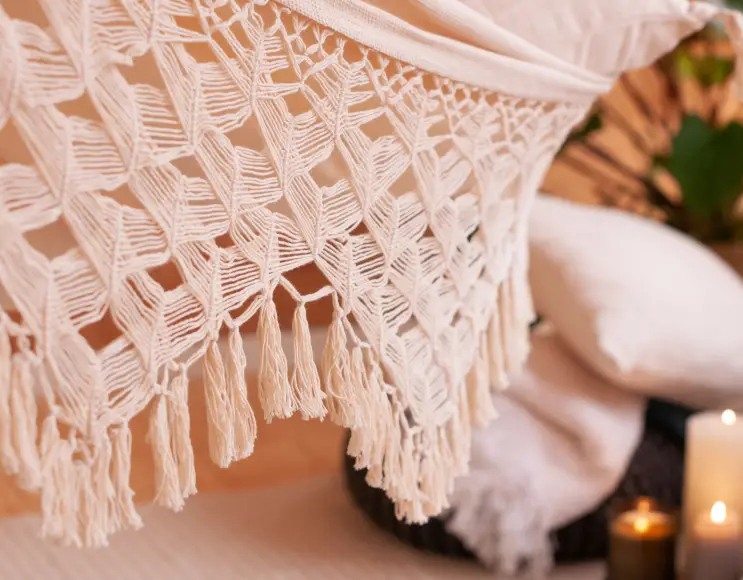 Classic hammock WITH FRINGES CREAM model