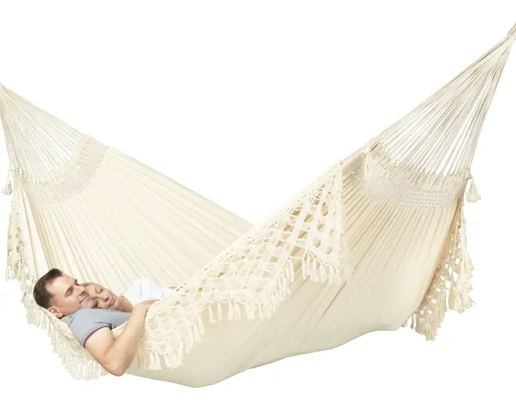Classic hammock WITH FRINGES CREAM model