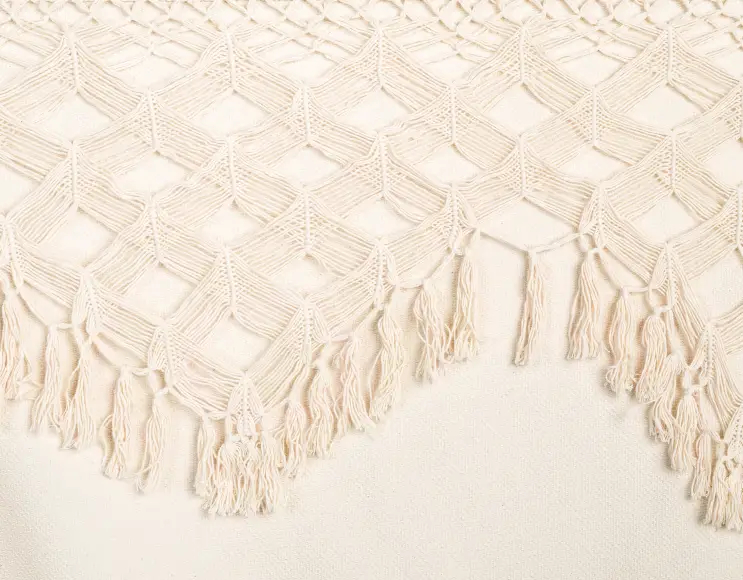 Classic hammock WITH FRINGES CREAM model