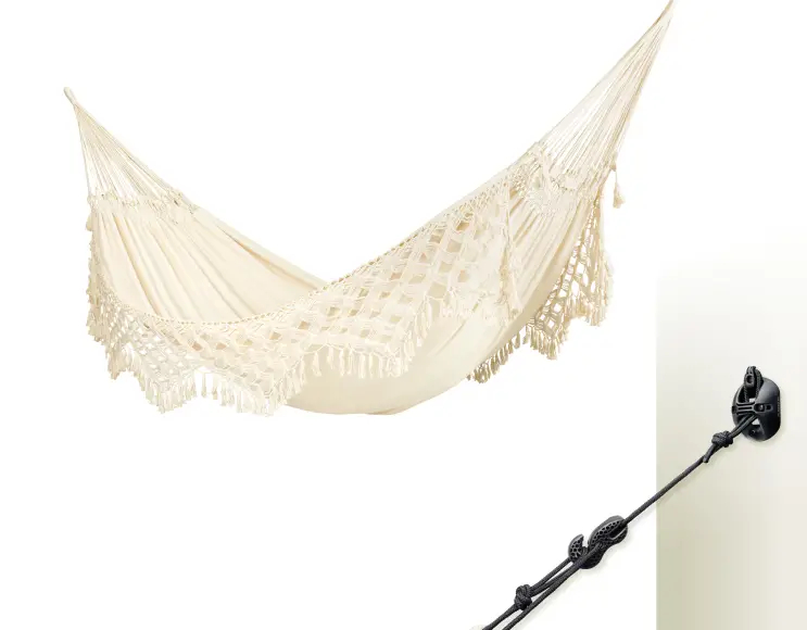 Classic hammock WITH FRINGES CREAM model