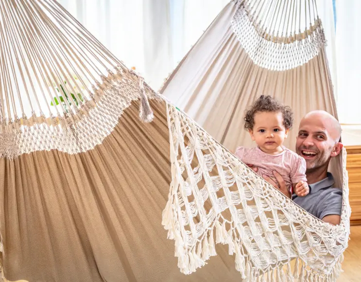 Classic hammock WITH FRINGES model NUTMEG