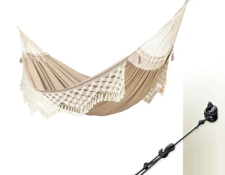 Classic hammock WITH FRINGES model NUTMEG