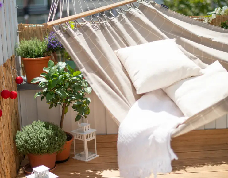 HAMMOCK WITH STICK MODEL ALMOND