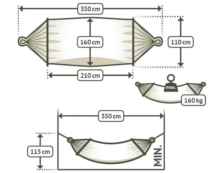 HAMMOCK WITH STICK MODEL ALMOND